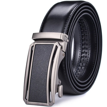 Ratchet Dress Genuine Leather Belts for Men with Automatic Buckle