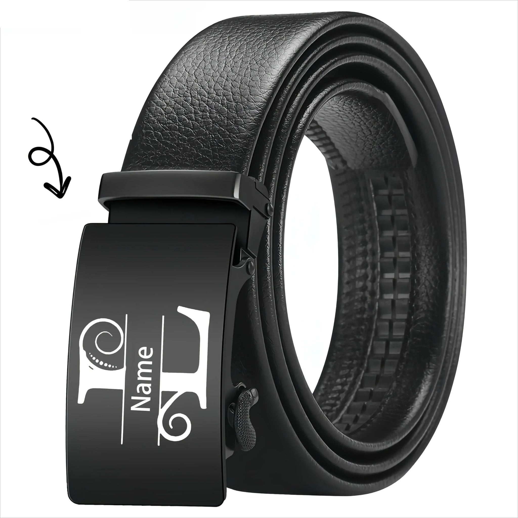 Personalized Custom Engraved Name Letter Alloy Automatic buckle Men's Belt - Gift for Father, Husband, Boyfriend Gift for Him
