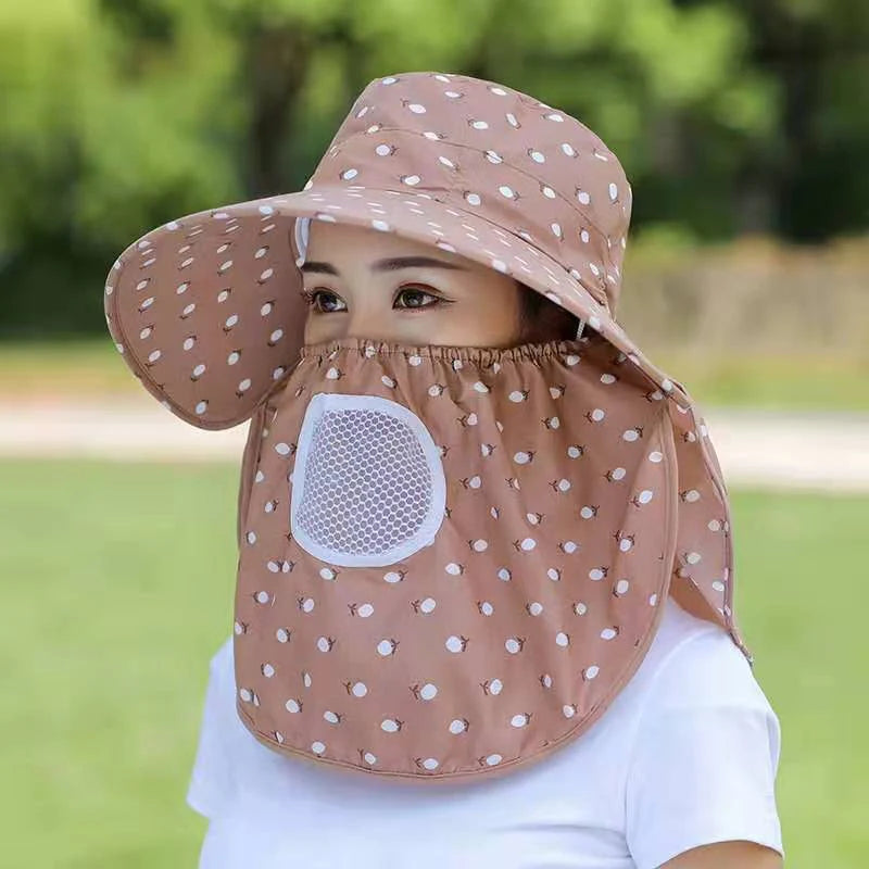 Sun Hat Female Summer Hat Cover Face Breathable Sun Hat All-match Summer Hat with Big Rim Anti-ultraviolet Cycling Sunhat