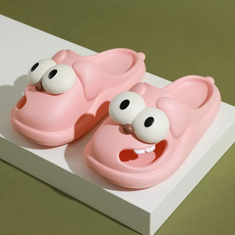 Evshine Cute Cartoon Women Slippers Unisex Beach Sandals Indoor Outdoor Non-Slips House Slippers Men Fashion Animal Slippers