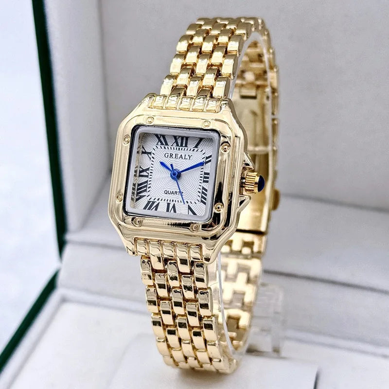 MAYZHISU Light Luxury Light Luxury Quality Full Diamond Women's Watch Women Quartz Watch Retro Women Wristwatch Female Ladies Wa