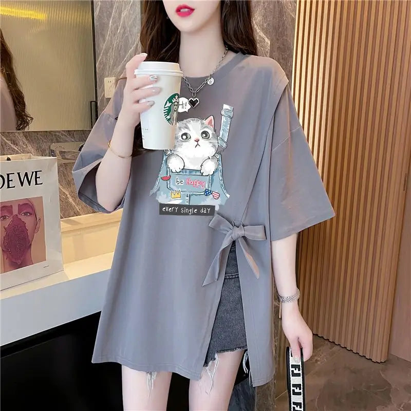 Áo thun nữ phong cách Nhật - Hàn mẫu mới 2025