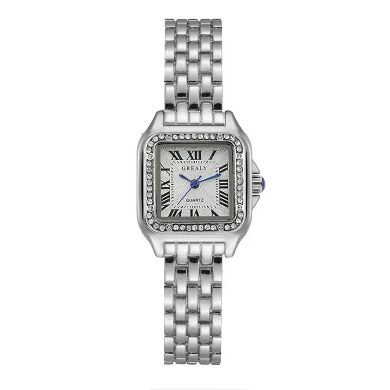 MAYZHISU Women Watch Light Luxury Retro Women Quartz Wristwatch Stainless Steel Waterproof Business Female Clock Ladies Watch
