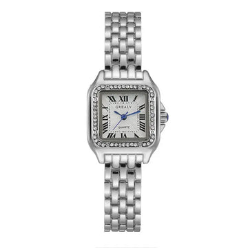 MAYZHISU Women Watch Light Luxury Retro Women Quartz Wristwatch Stainless Steel Waterproof Business Female Clock Ladies Watch
