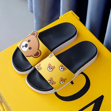 House Slippers Women Platform Bear Cute Funny Cloud Indoor Summer Sandal Slides Flip Flop Rubber Ladies Female Home Shoe Flat