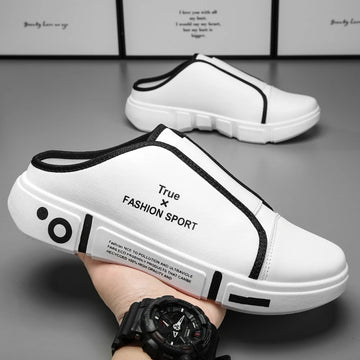 Men Women Lazy Slippers Slides Indoor Outdoor Sandals Men Non-slip Home Half Slippers Men Casual Shoes Baotou Slippers 35-45