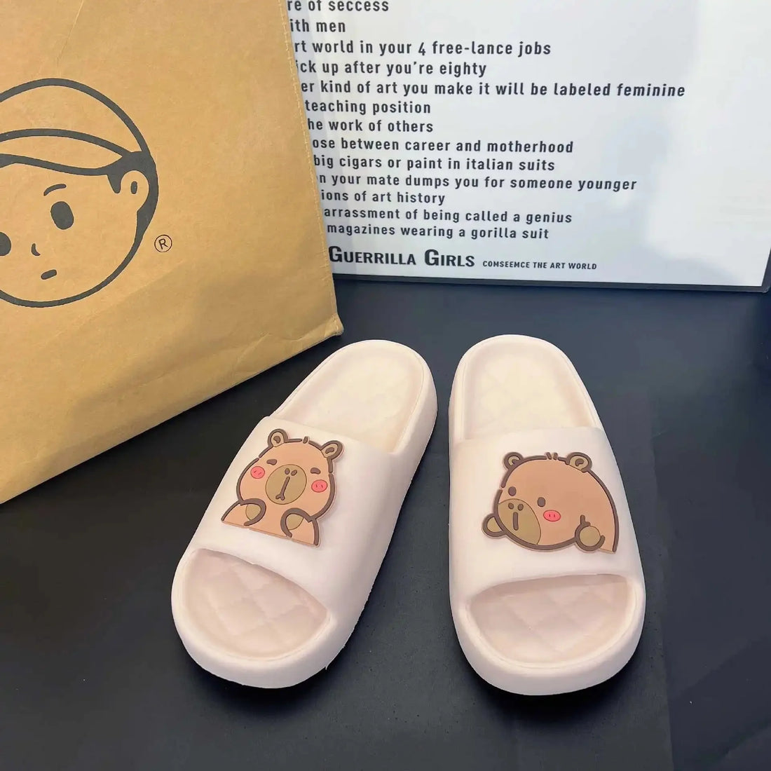 Anti-Odor EVA Slippers 2025 Cute Unisex Summer Outdoor Wear Home Couples Felt like Walking on Poop Flat Sandals for Men And Wome