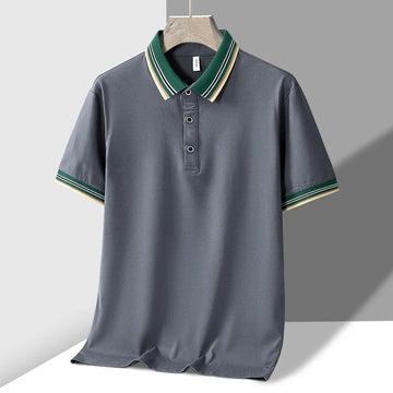 BROWON Luxury Brand Polo Shirt Man Short Sleeve Tee Men Slim Fit Turn Down Collar Business Formal Work White PoloShirt Men