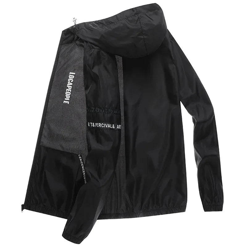 2020 New Men's Sun Protection Jacket Summer Casual Large Size Lightweight Breathable Outdoor Sunscreen Clothing Men's Wear