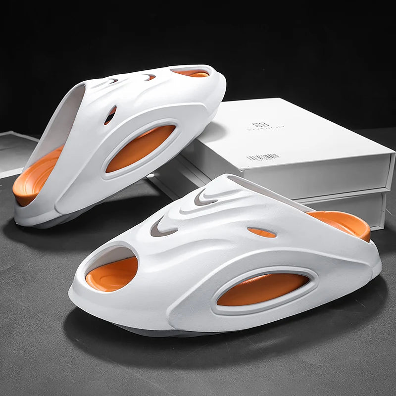 New Men's Slippers Outdoor Indoor Beach Sandals Comfortable Thick Soft Slides Men Women Casual Shoes Men Flip-flops Slippers