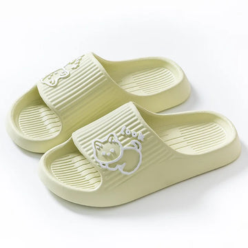 2025 Summer Women Slippers Bath Platform Non-Slip Home Cat Cartoon Flip Flops Beach Sandals Ladies Slides Indoor Zapatillas