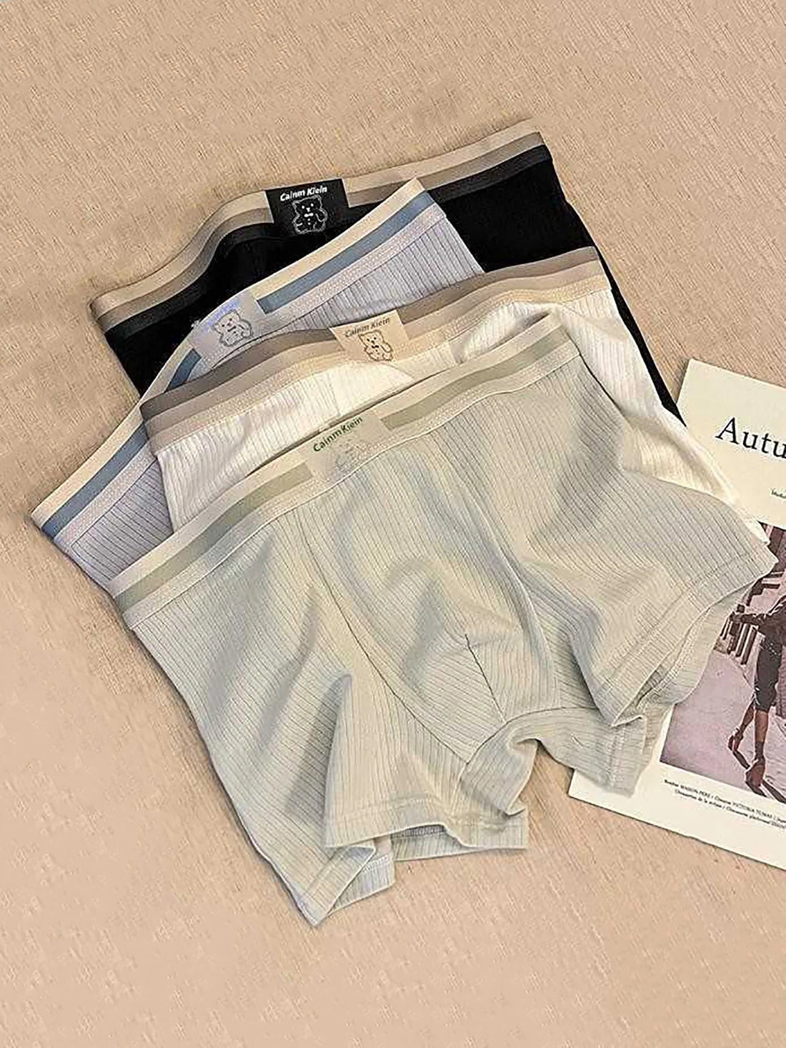 4PCS men's boxers Comfortable breathable teen boxers