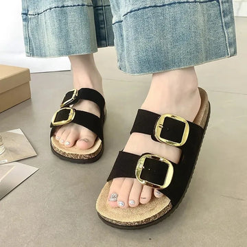 Women's Fashionable Summer Slippers With Thick Sole And Soft Bottom PVC Material For Office And Beach Use Leisure Style