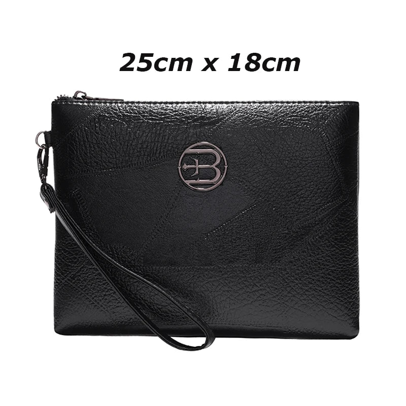 Fashion Soft PU Leather Men Day Clutch Business Men Money Handbag High Quality Durable Male Cardholder Case