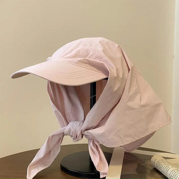 Solid Color Quick-drying Baseball Cap Women Sun Protection Headscarf Hat Female Summer Outdoor Vacation Sunshade Cap