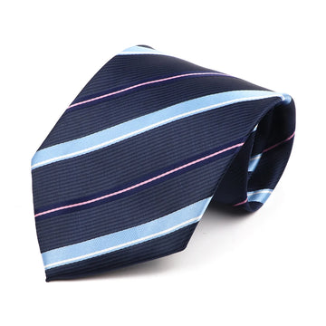 Classic Striped Necktie For Men 9cm Blue Pink Purple Thin Ties Fit Summer Wedding Party Business Office Daily Wear Cravat Gift