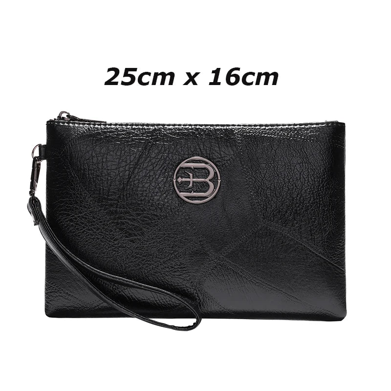 Fashion Soft PU Leather Men Day Clutch Business Men Money Handbag High Quality Durable Male Cardholder Case