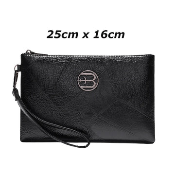 Fashion Soft PU Leather Men Day Clutch Business Men Money Handbag High Quality Durable Male Cardholder Case