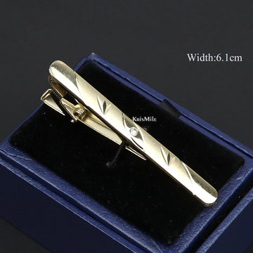 Classic Men's Metal Tie Clips For Business Meeting Bar Golden Necktie Clips Luxury Suit Shirts High-end Tie Pin Man Accessories