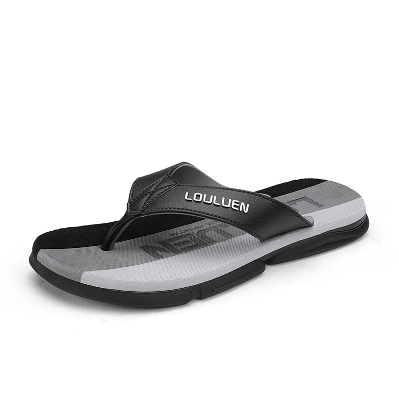 2023 High Quality New Men Flip Flops Outdoor Slippers Indoor Soft Sole Mens Beach Non-slip Bathroom Men's Flip Flops Sandals