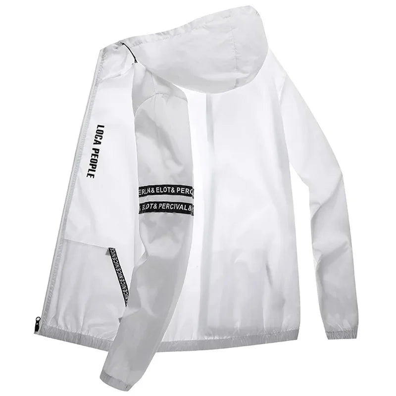2020 New Men's Sun Protection Jacket Summer Casual Large Size Lightweight Breathable Outdoor Sunscreen Clothing Men's Wear