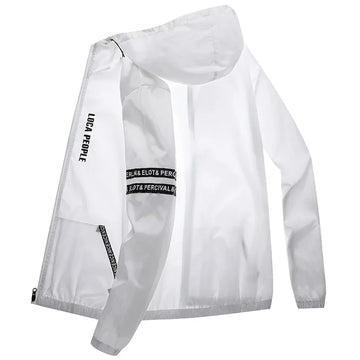 2020 New Men's Sun Protection Jacket Summer Casual Large Size Lightweight Breathable Outdoor Sunscreen Clothing Men's Wear