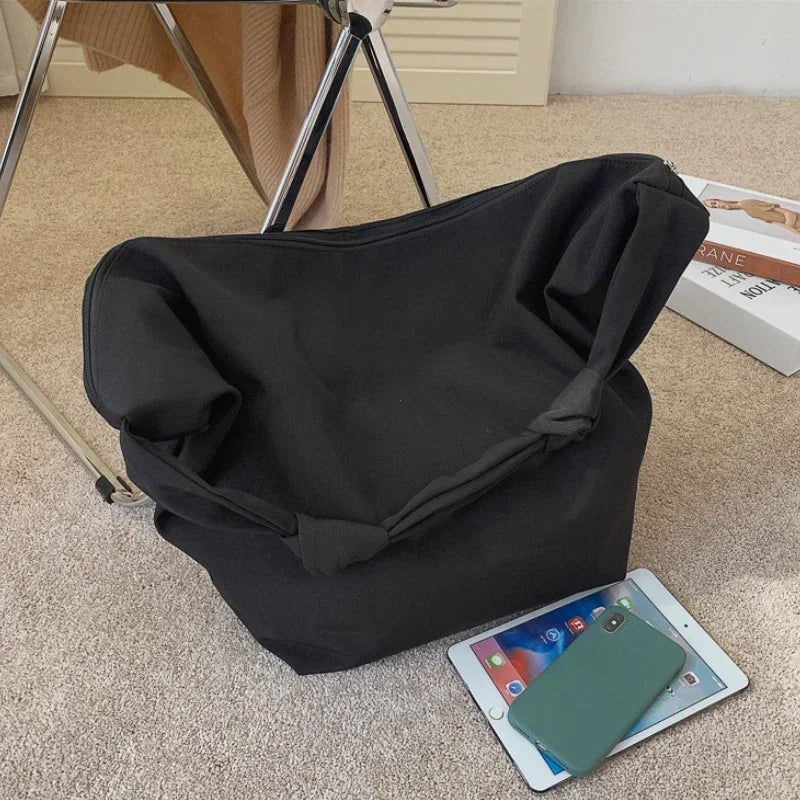 2024 New Canvas Totes Bags Women Casual Wild Ladies Handbags Solid Color Shoulder Women Bag Simple Female Messenger Bag Purses