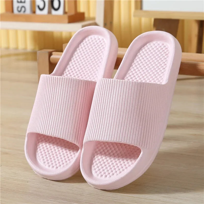 Summer Fashion Men's Women's Sandals Anti-Slip Wear-Resistant EVA Thick Sole Comfortable Home Slippers Bathroom Bath Flip-Flops