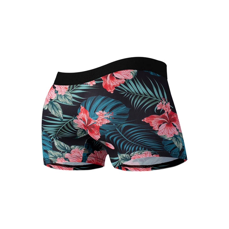 4PCS men's underwear, soft and comfortable square underwear, casual men's fancy underwear