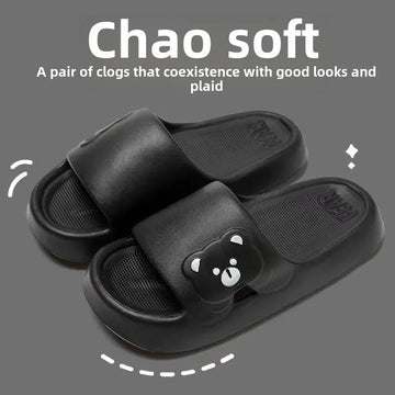 Women's Summer Thick Bottom Slip-resistant Smell-proof Indoor Home Bathroom Bathing Couples Flat Sandals Comfortable Home Slippe