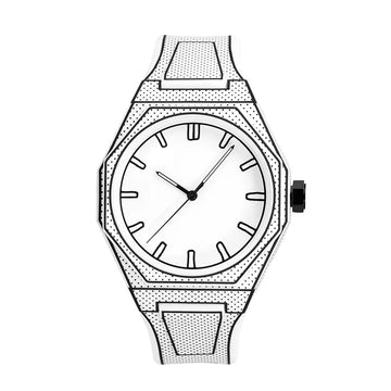Men’s Quartz Watch Male Watches for Man Wristwatch Strap Clock Gift 2025 Design Comic Style Watches Dial Numberless