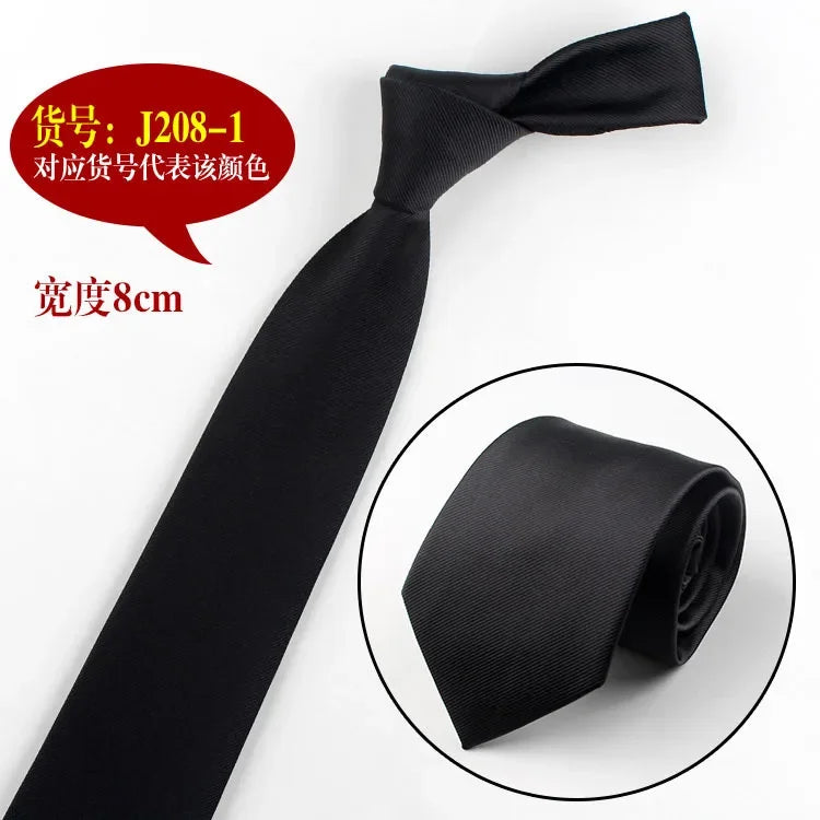 Classic 8CM Blue Black Striped Ties High Quality Jacquard Tie for Gentleman Work Business Formal Groom Wedding Tuxedo Neckties