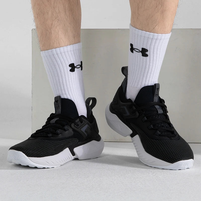 Under Armour men's shoes 2025 new cushioned wear light breathable sports running shoes 3025435-003