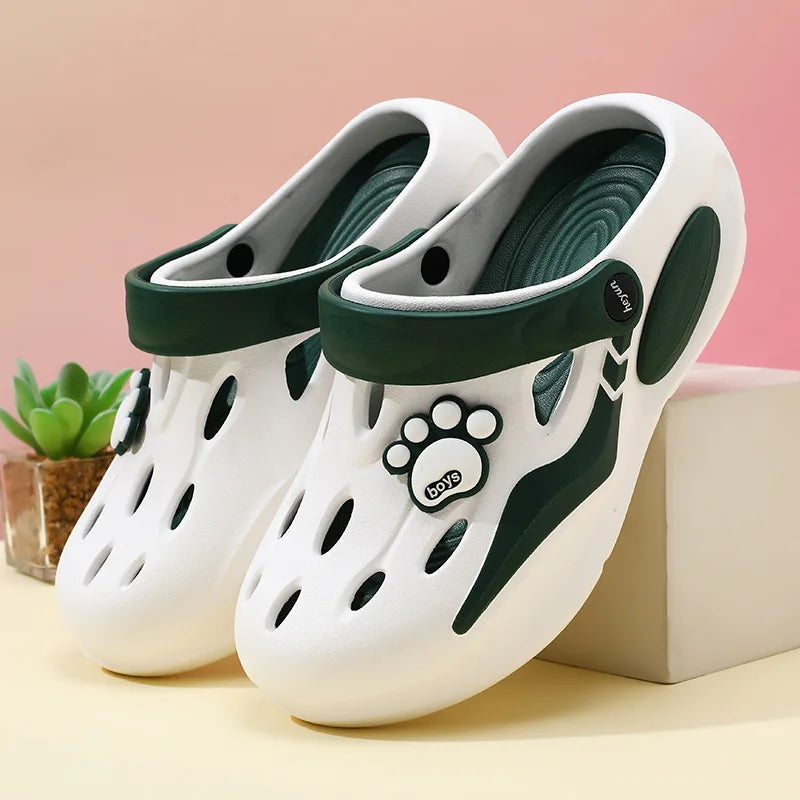 2025 Summer Sandals For Women Platform Shoes Thick Sole Cute DIY Paw Girls Street Beach Slippers Soft EVA Female Fashion Slides