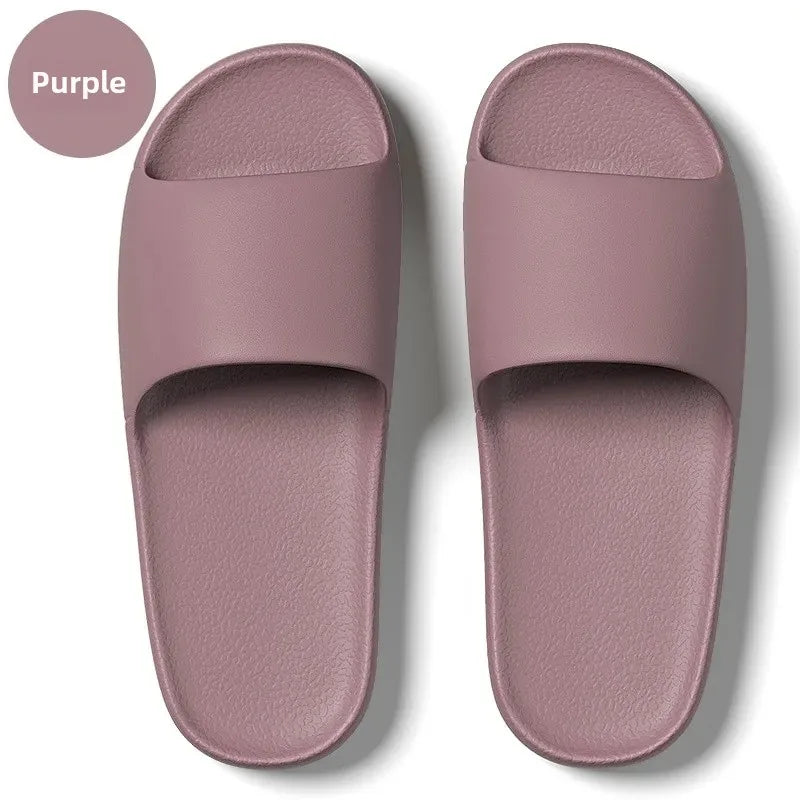 Home Use Bathroom Slippers Women's Summer Indoor Soft Bottom Anti-Slip Couple Bathroom Silent Slippers Wholesale Men's Summer Sl