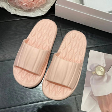 New Summer Lightweight EVA Slippers Women's Soft Bottom Anti-Slip Home Indoor Bathroom Couple Slippers Simple Solid Color
