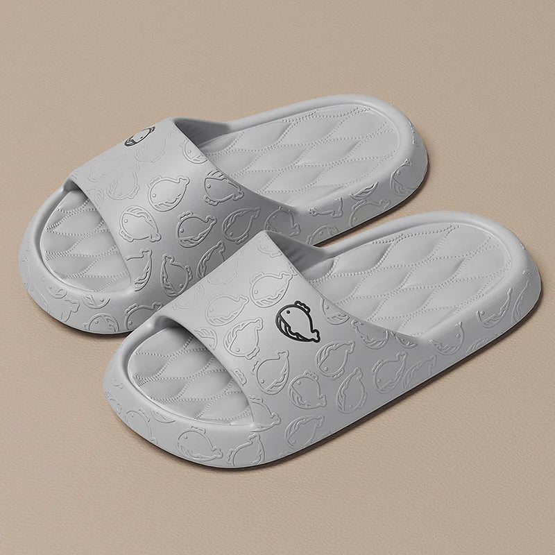 QYCKABY New Fashion Men Slippers Summer 2024 Outdoor Beach Slipper Soft Wear-resistant Trendy EVA Slides Home Comfort Flip Flops