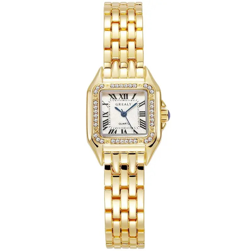 MAYZHISU Light Luxury Star Moon Zircon Women's Watch Women Quartz Watch Retro Women Wristwatch Female Ladies Watches