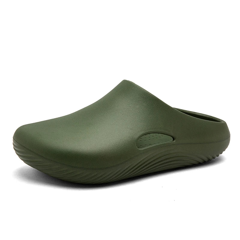 2025 New Men Slippers Indoor Garden Clogs Water Proof Chef Shoes Beach Sandal Slippers For Pet Workers Outdoor Fishing Shoes