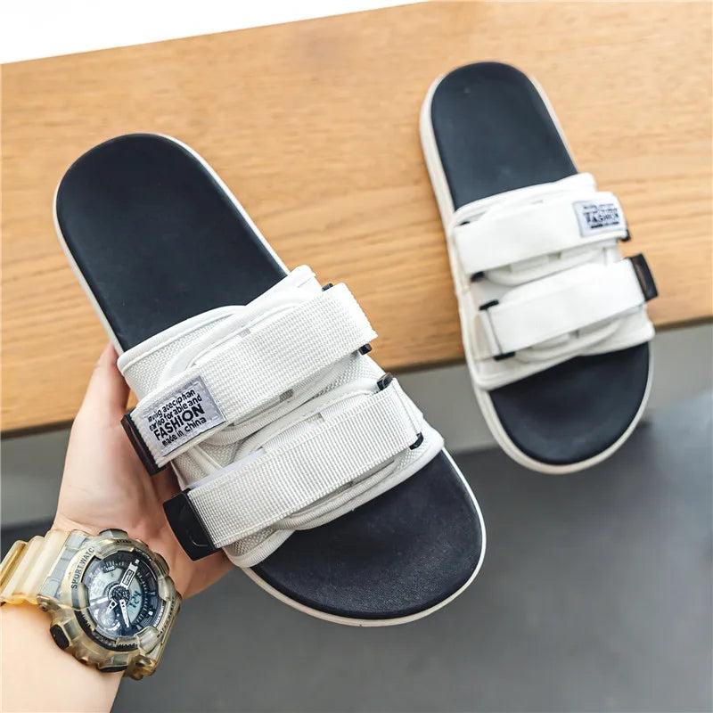 2023 Fashion New Men Slippers Outdoor Sandals Beach High Quality Casual Shoes Mens Slides Women Flip-flops Indoor Slippers