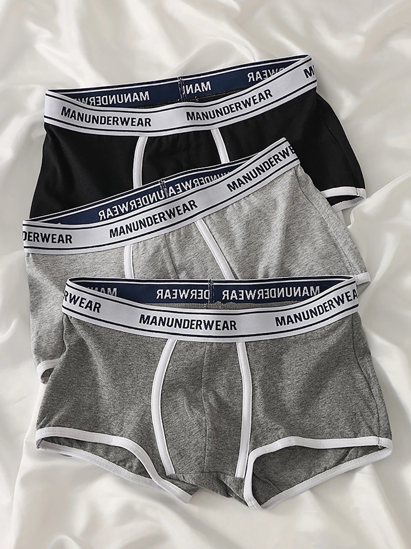 3PCS men's underwear comfortable breathable men's boxers casual trend teenage boxers