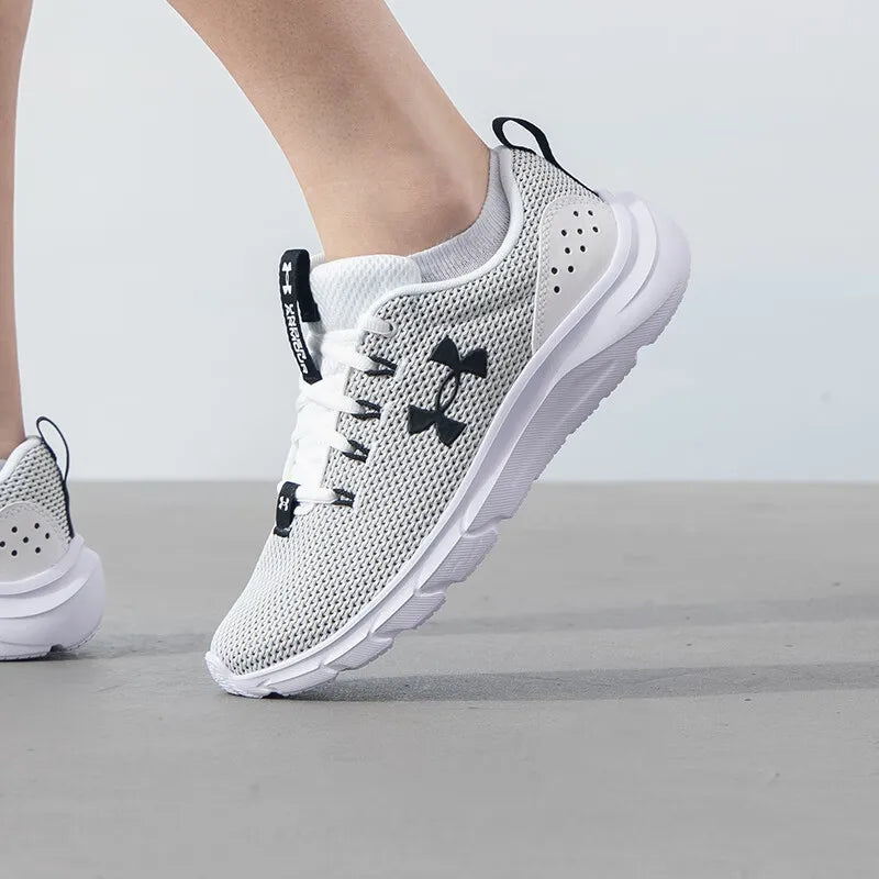 Under Armour men's shoes 2025 new comfortable lightweight low-top breathable cushioned soft sole running shoes 3024880-102