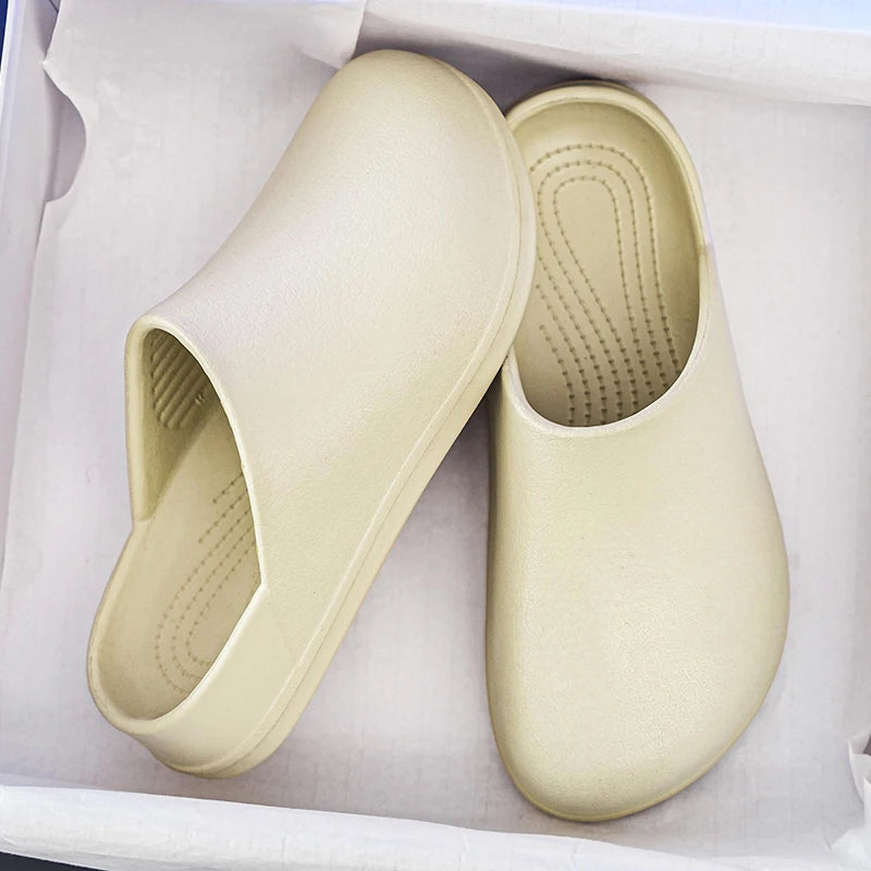 New Men Women Slippers Indoor Garden Clogs Waterproof Chef Shoes Beach Sandal Slippers For Pet Workers Outdoor Fishing Shoes