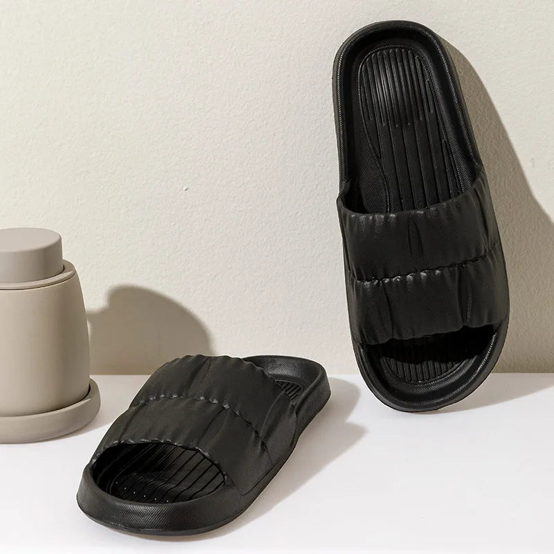 Women Soft Sole Cloud Slippers Thick Platform Indoor Outdoor Bathroom Beach Sandals Summer EVA Non Slip Wear Comfortable Bottom