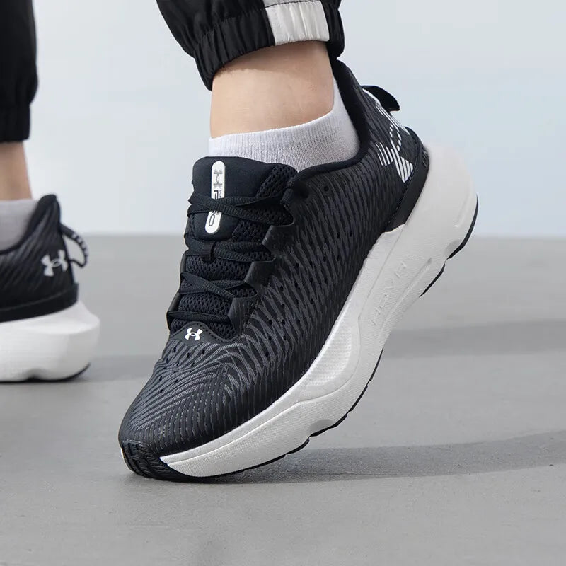 Under Armour men's shoes 2025 spring new comfortable breathable low-top cushioned light running shoes 3027190-001