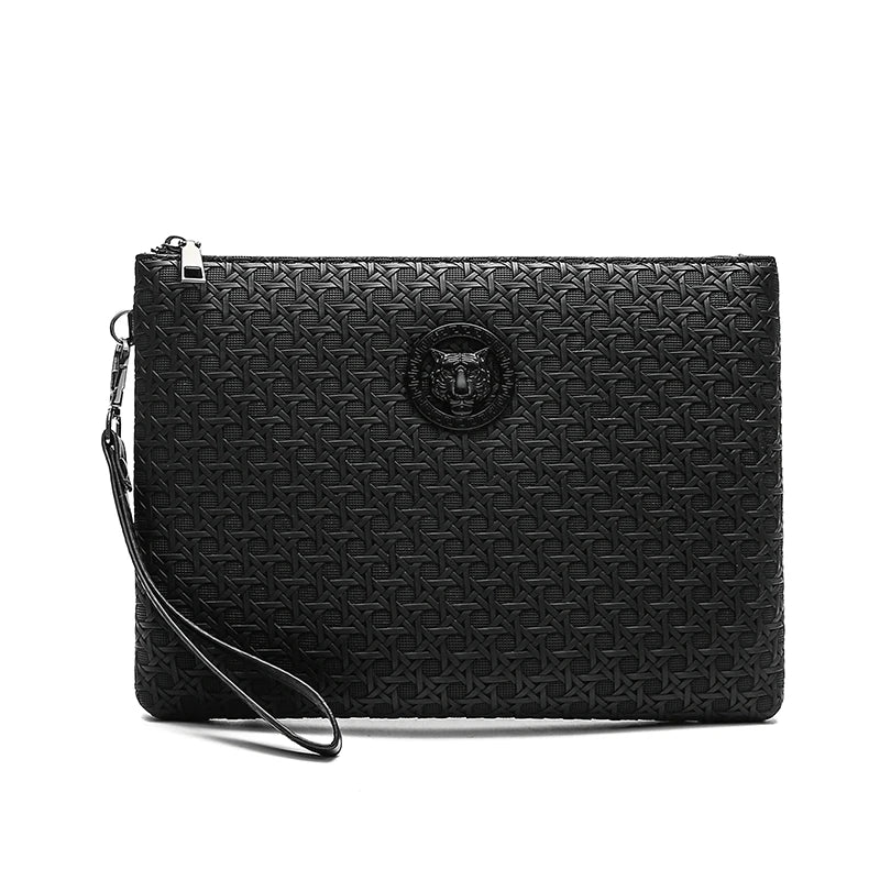 Fashion Business Men Day Clutch Durable Soft PU Leather Money Handbag Casual Male Cardholder Case Phone Bag