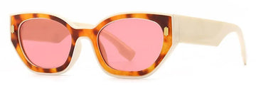Vintage Small Frame Skinny Cat Eye Sunglasses Women Luxury Brand Iconic Rivet Gradient Sun Glasses UV400 Trendy Ladies Eyewear