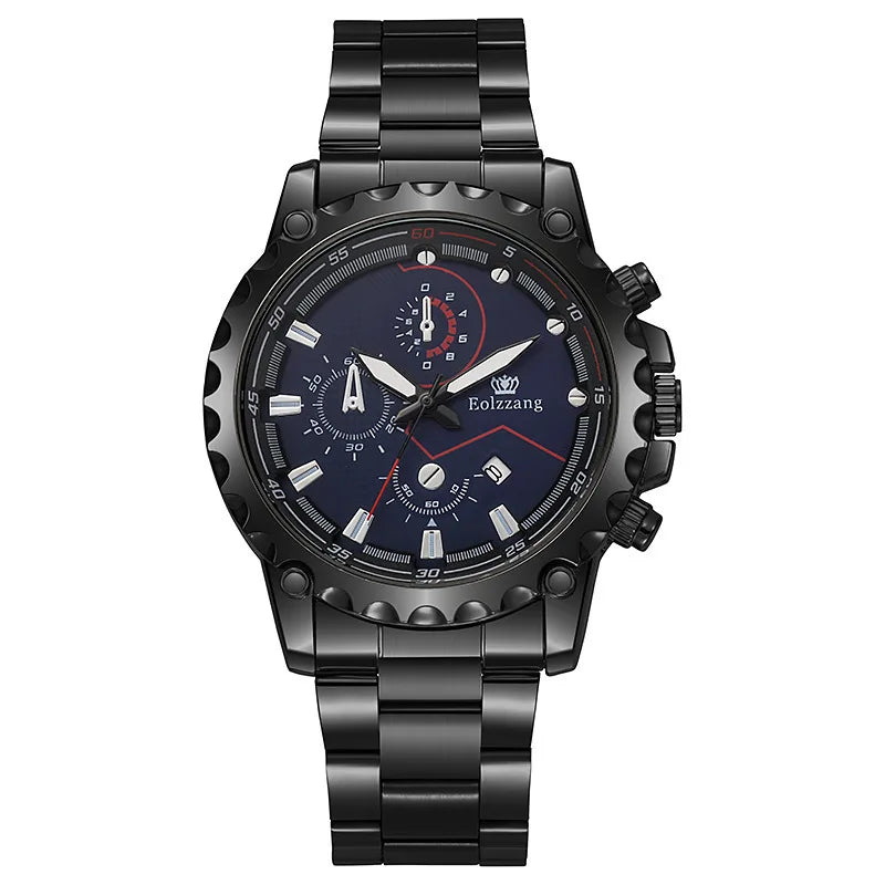 2024 New Military Quartz Watch Multifunction Waterproof Luxury Stainless Steel Male Wrist Watches Men Casual Watches for Man