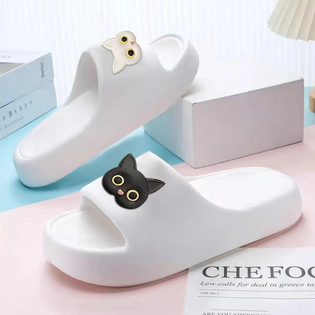 Summer New Indoor Slippers Women's Bathroom Home Use Non-Slip Feeling Couple Outerwear PVC Sole Women's Wholesale