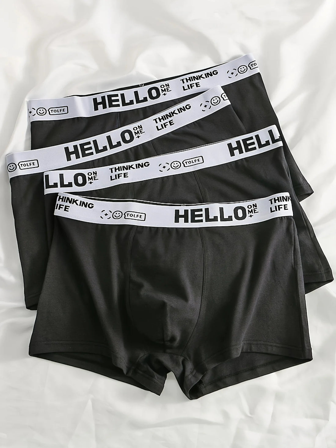 4PCS men's briefs Comfortable solid color men's briefs Youth boxer Boxer boxer boxers pure cotton briefs